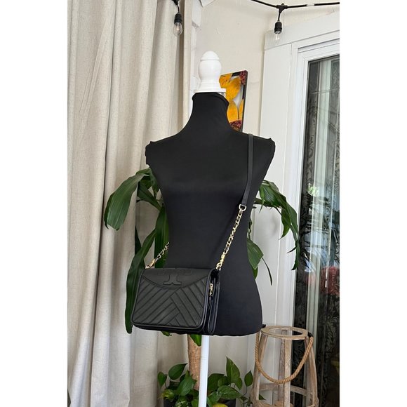 ♦️♦️ AUTHENTIC TORY BURCH BLACK FLEMING/ALEXA HANDBAG ♦️♦️ - Picture 14 of 16